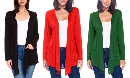 Isaac Liev Women's Cardigan. Plus Sizes Available.