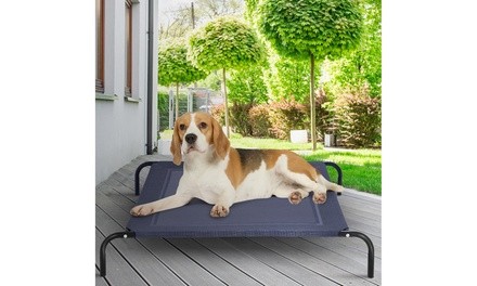 New Large Dog Cat Bed Elevated Pet Cot Indoor Outdoor Camping Steel Frame Mat