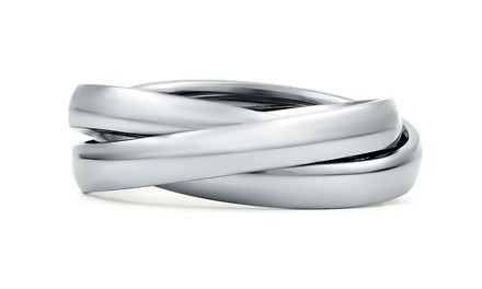 925 Sterling Silver Interconnected Trinity Band