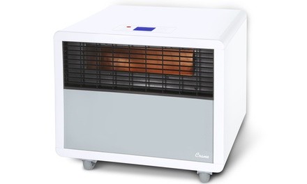 Crane Ultra Compact Infrared Heater with Quartz Elements, Wheels, and LCD Display