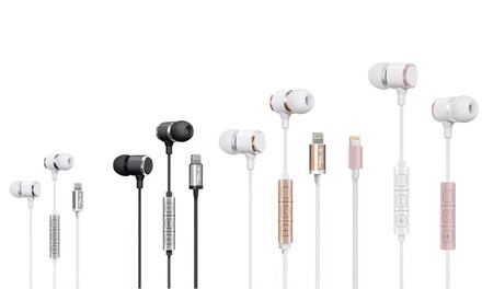 GabbaGoods Apple Certified Metallic Lightning Earbuds 