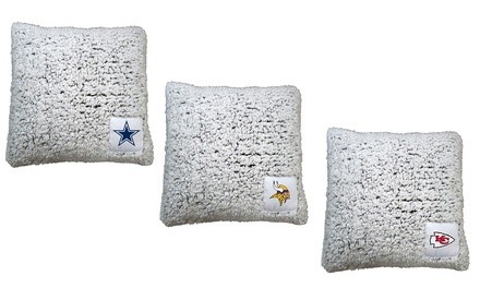 Logo Brands NFL Frosty Sherpa Throw Pillow