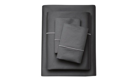 1000-Thread-Count 100% Egyptian Cotton Addy Home Marrow-Hem Solid or Damask-Stripe Sheet Set