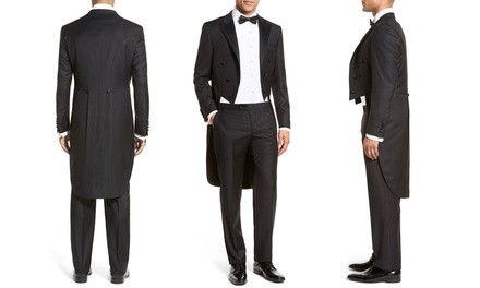 Verno Men's Classic-Fit Tailcoat Tuxedo (2-Piece)