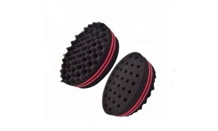 1 Ps Double Side Barber Hair Brush Sponge Lock Afro Curl Twist Dreads Coil Wave