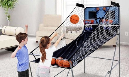 ZENY Foldable Electronic Shootout Basketball Arcade Game w/ 4 Balls