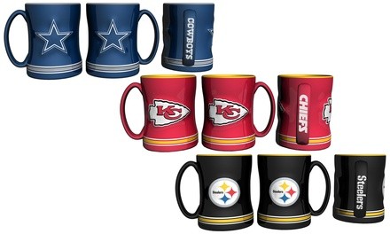 Boelter Brands NFL Sculpted Relief Mug (2-Pack)