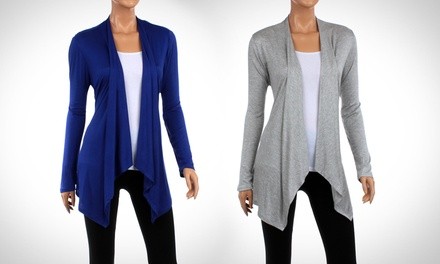 2-Pack Women's Draped Cardigans. Plus sizes available.