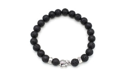 Obsidan Healing Elephant Bracelet 