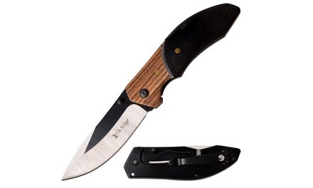 Elk Ridge 3Cr13 Steel Double Pakkawood Folding Knife