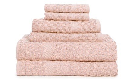 Waffle 100% Cotton Bath Towel Set (6-Piece)