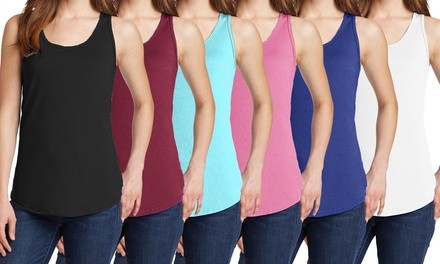 Women's Tech Stretch Fitted Cotton Tank (5-Pack)