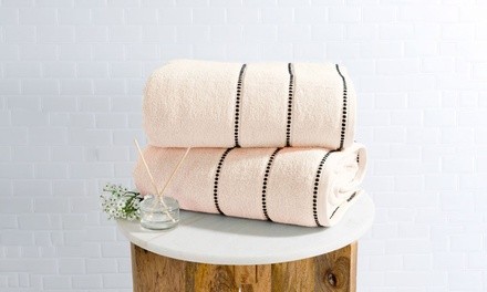 Zero-Twist Cotton 650GSM Oversized Bath Towel (2-Pack)