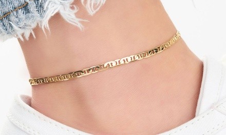 Barzel 18K Gold Plating Mariner Anklet