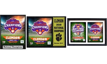 Clemson National Champions Plaque or Double Matte Framed Photo