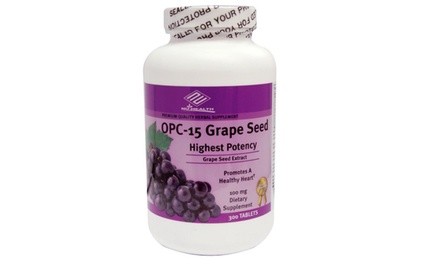 Highest Potency Grape Seed Extract 300 Tablets