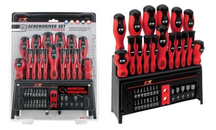 Screwdriver Set with Organizer Rack (39-Piece)