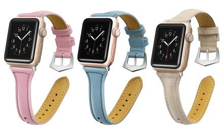 Posh Tech Leather Band for Apple Watch 1, 2, 3, 4 & 5 Series