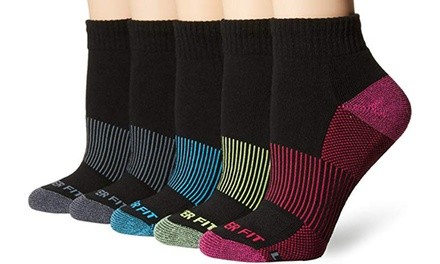 Copper Fit Women's Performance Sport Cushion Ankle Compression Socks (10-Pack)