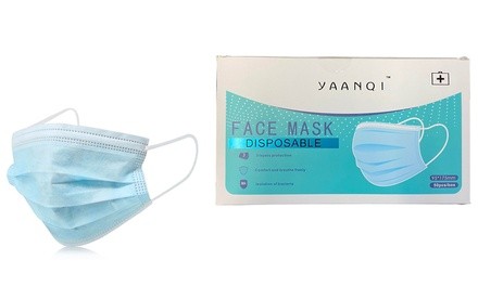 3-Ply Non-Medical Disposable Face Masks (50- or 150-Pack)