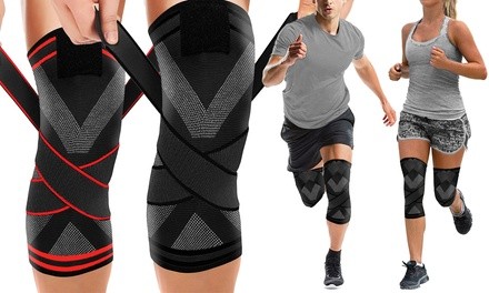 DCF Knee Compression Sleeve with Adjustable Straps (2-Pack)