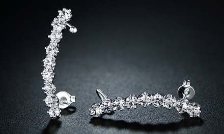 Shimmering Cuff Earrings made with Swarovski Elements