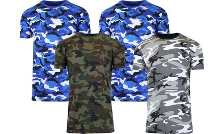 Men's Galaxy By Harvic Short-Sleeve Camo-Printed Crew-Neck Tee (S–2XL; 2-Pack)