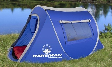 Wakeman Outdoors 2-Person Water-Resistant Barrel-Style Pop-Up Tent