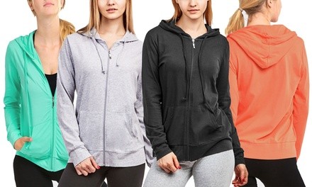 Women's Thin Zip-Up Hoodie Jacket