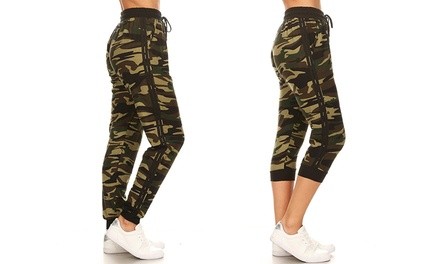 LA12ST Women's Camouflage Capri or Full-Length Joggers