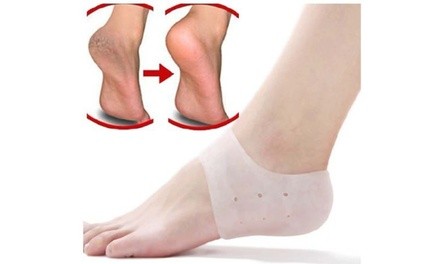 2 PCS Silicone Gel Heel Protector Plantar Fasciitis Pain Relief 