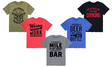 Men's Adult Bartender, Cook, and Chef Tees (S-3XL)