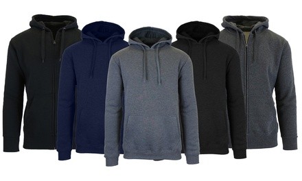 4-Pack Men's Fleece-Lined Pullover or Zip-Up Hoodie (M–2XL)