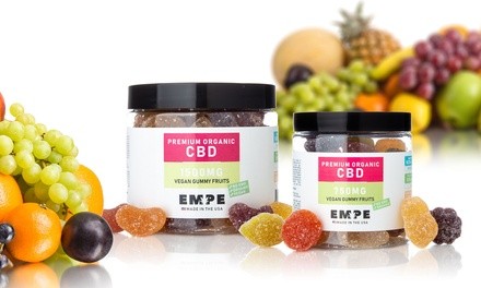 Vegan Gummy Fruits 750 or 1500mg Organic CBD-Infused from Empe USA