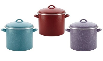 Paula Deen Enamel-Coated Aluminum 12 Qt. Covered Stockpot