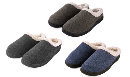 DS Collection Men's Memory Foam Anti-Slip Slippers