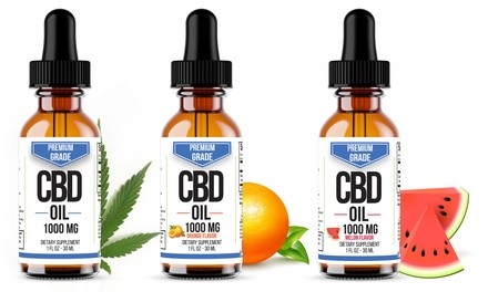 Premium Grade Extra Strength CBD Oil 1000mg (Various Flavors)