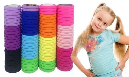 Colorful Elastic Hair Ties (100- or 200-Pack)