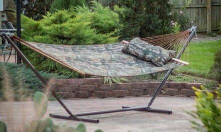 RealTree Quilted Hammock with Pillow and Stand