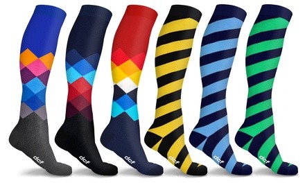 DCF Fun and Expressive Compression Socks (3- or 6-Pack)