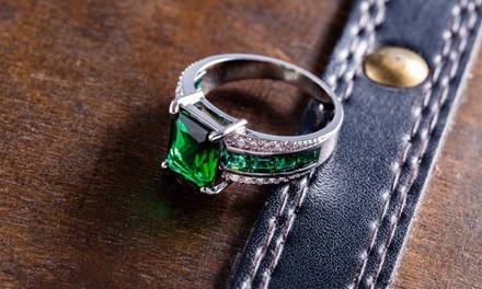 Lab-Grown Emerald Engagement Ring by Gembassy