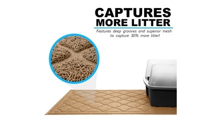 Pawtitas Cat Litter Mat for a Large Litter Box