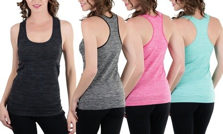 Women's Space Dye Racer Tank Top Set (3-Pack)