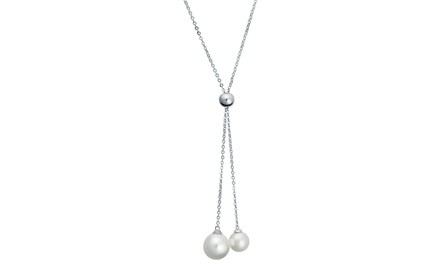 925 Sterling Silver Pearl Pendulum Necklace