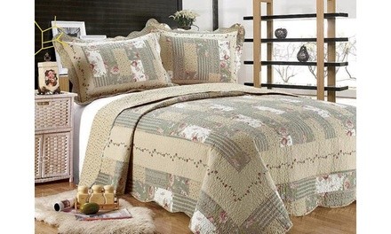 Reversible Microfiber Quilt Set (1- or 3-Piece)