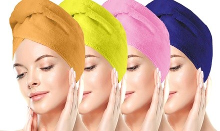 Hair-Drying Towel Turban Wrap