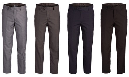 Dolce Roma Men's Modern-Fit Solid Dress Pants in Extended Sizes (Size 40-50)