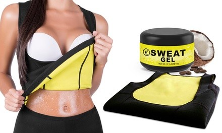 Women's Waist Trimmer Vest with Fat Burning Sweat Gel