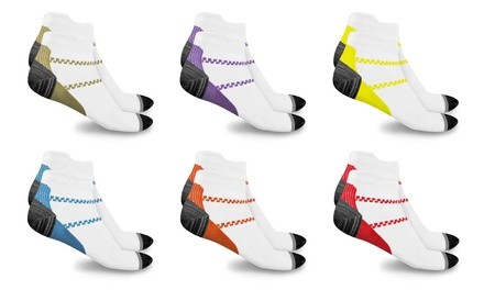 Unisex Ankle-Length Compression Socks (6-Pairs)