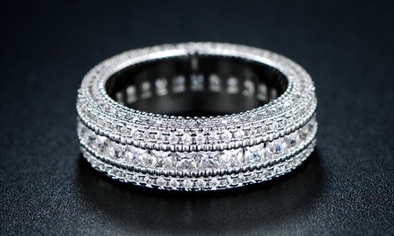 Eternity Beloved Ring Made with Swarovski Crystals. Multiple Options Available 